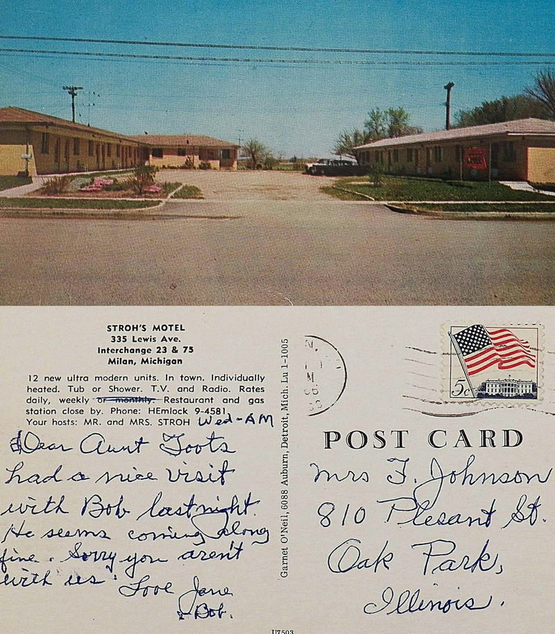 Star Motel (Strohs Motel) - Strohs Motel Postcard (newer photo)